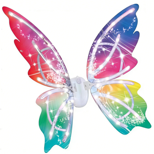 Ali di Farfalla in Plastica per Bambini con Luci Elettriche e Musica, Costume da Fata Angelo, Regalo per Halloween, Feste di Compleanno e Cosplay - Product Image 5