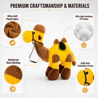 Peluche personnalisée brodée super douce, anti-stress, design personnalisé, chameau de dessin animé, animal du désert, vente directe d'usine