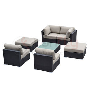 Ensembles de jardin extérieurs exclusifs en poly <span class=keywords><strong>rotin</strong></span> Meubles de canapé sectionnels pour patio de loisirs - Product Image 2