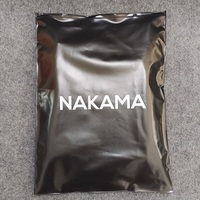 Sac d'emballage en plastique noir imperméable en PVC givré avec fermeture éclair pour vêtements