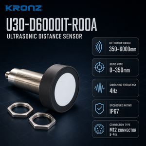 เซ็นเซอร์วัดระดับอัลตราโซนิกอุตสาหกรรม Kronz  4-20ma  แบบอนาล็อก  350-6000 มม.  กันน้ำ IP67  ราคาประหยัด - Product Image 1