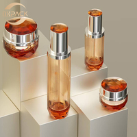 Set Wadah Krim Wajah Makeup Emulsi Cetak Layar Kaca Mewah 30g-120ml dengan Warna Gradasi