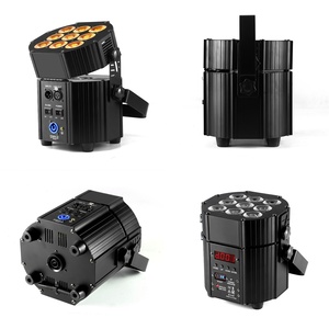 Rửa không dây DMX 80W tại chỗ giàn 9x12W <span class=keywords><strong>LED</strong></span> <span class=keywords><strong>PAR</strong></span> uplight Pin cho DJ chương trình truyền hình tổ chức sự kiện Đèn sân khấu - Product Image 4