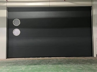 Système de porte de garage moderne pour la maison avec télécommande antivol, surface intérieure en acier fini