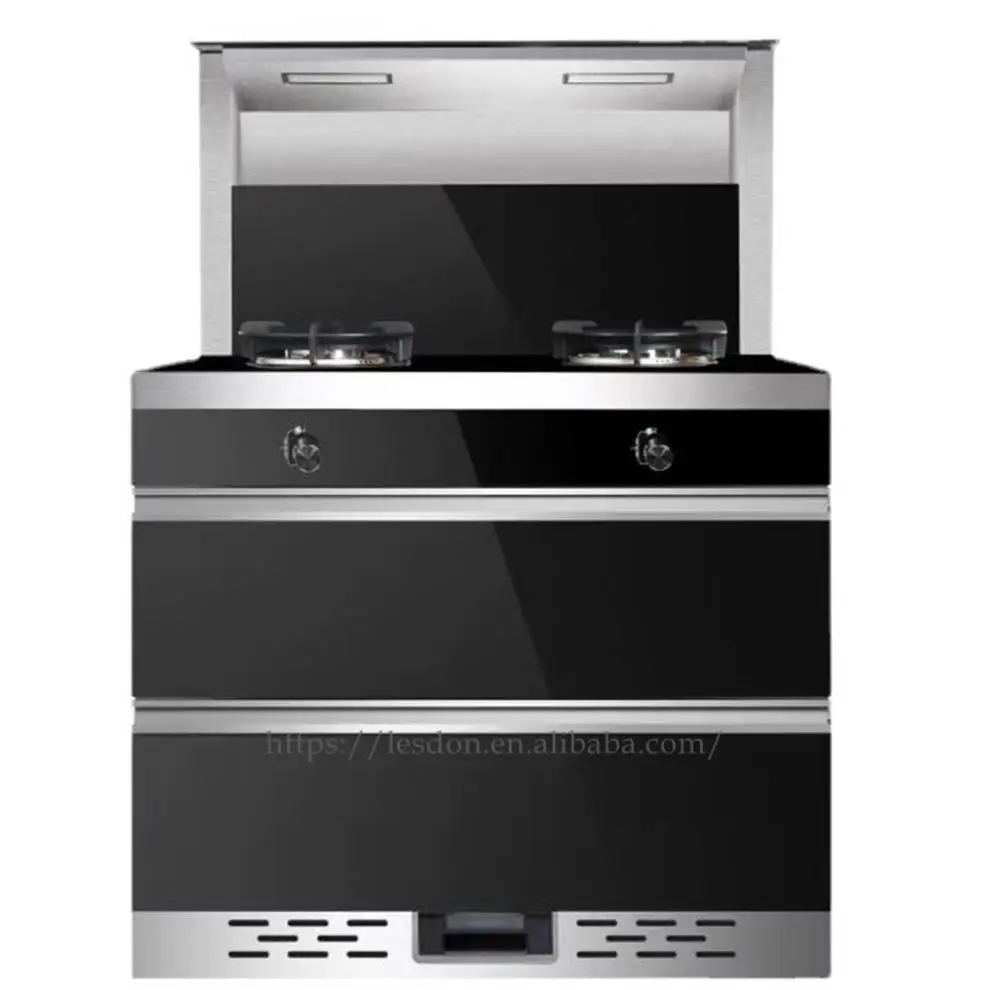 stove with oven High quality new styles stainless steel kitchen gas stove with range hood and oven