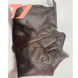 Giacca in Pelle da Donna TUOYI di Alta Qualità con Colletto Rovesciato, Antivento, Alla Moda, Ampia, Personalizzabile, in Vera Pelle, Stile Motociclista - Product Image 6