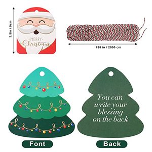 Hot Sale New Year Christmas Theme <b>Gifts</b> Card Tag Decoration <b>Gift</b> Christmas Tree Paper Tags Hangtags - Product Image 6