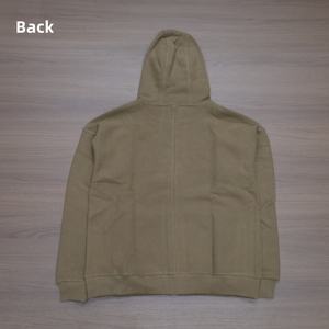 Sweat à capuche pour homme en tricot de polyester gaufré de haute qualité avec logo brodé personnalisé, poche kangourou, fermeture éclair - Product Image 3