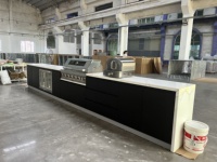 Outdoor Barbecue Pizza Außen küche Set Schränke Edelstahl Grill Outdoor Küchen schrank mit Schublade Arbeits platten Foshan