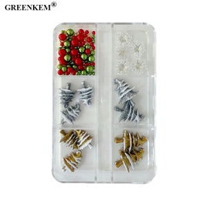 6 Grille Boîte De Noël Charme Pour Ongles Arbre Flocon De Neige <span class=keywords><strong>Forme</strong></span> 3D Résine Conception De Vacances Festive Nail Art Décoration - Product Image 6