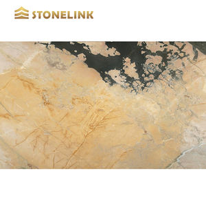 Dalles de marbre naturel Pesca Venato doré Match de livres Carrelages de sol modernes polonais <span class=keywords><strong>D</strong></span>écoration intérieure assortie Grande dalle - Product Image 1