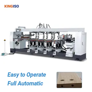 KINGISO Multi Spindle Axle Row Head Driller Board Panel Hole Woodworking Drilling Boring Machine
