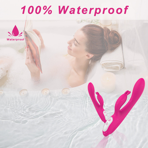 OEM/ODM Frauen Sexspielzeug wasserdicht sicher Silikon Dildo Kaninchen Vibrator wiederauf ladbare Vagina Klitoris G-Punkt Vibrator Massage gerät