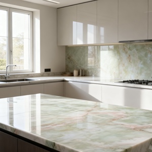 Pellicola Adesiva in PVC Effetto Marmo Impermeabile Rimovibile per Rivestimento Piani di Lavoro - Product Image 1