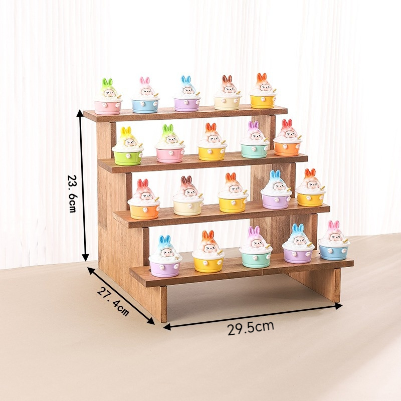 colorful Walnut color Type B staircase rack with