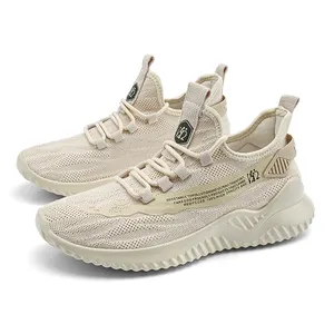 2020 new men's shoes summer breathable Korean version of the trend of wild white running men's mesh sports casual shoes