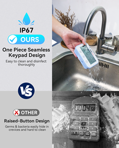 <strong>Mini</strong> IP67 Visual Hourglass Kitchen <strong>Timer</strong> Large Display <strong>Countdown</strong> Temp-Humidity Features Electronic Plastic Design for Kitchens - Product Image 4