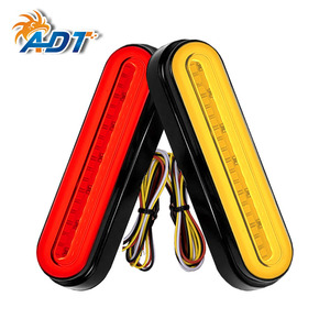 Feux de signalisation à LED pour camion et remorque, 58 LED, 4,92 pouces, 10-30 V, double couleur, clignotants à défilement, feux de freinage rouges - Product Image 6