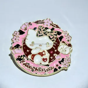 2023 Custom Pudding Dog Cinnamoroll Lovely Sanrio Accessories Cartoon Sanrio Kuromi Kitty My Melody Enamel Pin badges metal