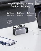 Anker 737 140W 3 ports Power Bank 24000mAh Affichage intelligent USB-A/C Charge rapide pour iPhone 16/15/14 & MacBook