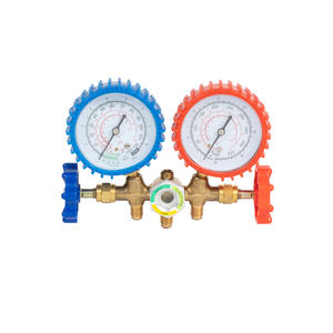 Freon elétrico de aço inoxidável carregamento <span class=keywords><strong>Manifold</strong></span> manômetros ar condicionado do carro <span class=keywords><strong>AC</strong></span> com refrigerante para uso industrial - Product Image 1