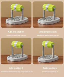 JiaBei <b>Interactive</b> Pet Feeder Puzzle <b>Toy</b> With Food Dispenser For <b>Cats</b> And Dogs Fun Slow Eating Training Game Gray And Green - Product Image 5