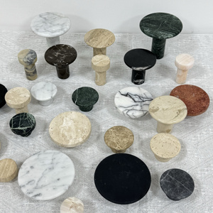 Tùy chỉnh duy nhất vòng màu vàng travertine đá cẩm thạch xử lý kéo trang trí nội thất phụ kiện - Product Image 6