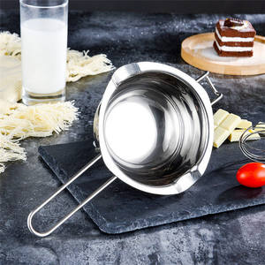 Vente en gros Offre Spéciale outils pour gâteaux 304 acier inoxydable Pot à chocolat pour fondre <span class=keywords><strong>la</strong></span> cire bol à <span class=keywords><strong>fromage</strong></span> chauffe-beurre - Product Image 2