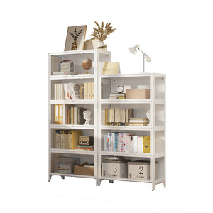 Estantería moderna de acero con puertas de vidrio, estantería modular de almacenamiento para muebles de sala de estar - Product Image 4