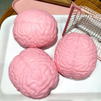 Grand jouet anti-stress en TPR en forme de cerveau, à récupération lente, pour la libération émotionnelle, jouet sensoriel transformable