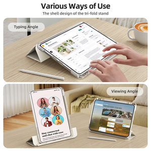 เคสด้านหลังแบบใสที่ถอดออกได้พร้อมที่ใส่ดินสอ <span class=keywords><strong>Apple</strong></span> สำหรับ iPad Pro 11นิ้ว<span class=keywords><strong>2022</strong></span>/2021/2020 (รุ่นที่4/3rd/2ND) - Product Image 4