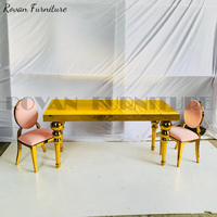 Support à gâteaux en acier inoxydable or, 10 pièces, décoration de fête, table à gâteau de mariage, chaises de fête pour enfants