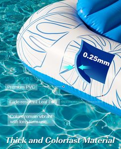 Flotador Inflable para Broncearse, Tumbona de PVC Resistente con Almohada y Portavasos para Adultos, para Jardín, Lago o Playa - Product Image 4