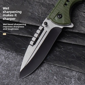 Cuchillo de Bolsillo Plegable Green Forest HK Personalizable de Grado OEM para Camping, Hoja de Acero Inoxidable 3CR13 Afilada como una Navaja, Mango de ABS con Acabado de Madera - Product Image 3