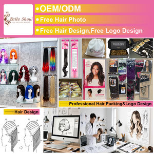 Pelo sintético Arielcurly ondulado a granel onda de agua profunda pelo de ganchillo trenzado Ombre 100g 22 "largo ArielCurl extensiones de cabello trenzado - Product Image 5