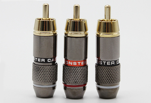 Conector RCA de sonido Musical, adaptador de conector RCA chapado en oro HiFi de 24K para Cable de altavoz de Audio y Vídeo de 8mm - Product Image 2