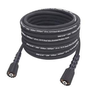 DN8 5/16 "* 350 бар 5075 psi * <span class=keywords><strong>2SN</strong></span> стальной провод плетеный резиновый шланг для мойки давления в сборе с M22 поворотным коннектором - Product Image 2