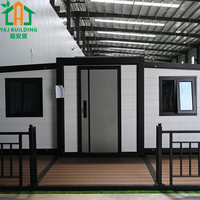 Maison conteneur extensible de 40 pieds, 3 chambres, 1 salon, bureau mobile, villas modulaires temporaires en acier