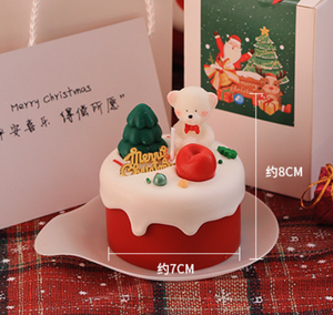 カスタムギフト クリスマスギフト ホームデコレーション 手作り 環境に優しい アロマセラピー ソイワックス 香り付き ベアーキャンドル - Product Image 6