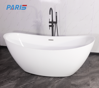 Baignoire autoportante en acrylique aigue-marine classique avec design moderne pour salle de bain moderne