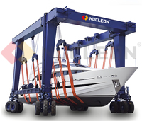 Grue de quai marine 200-500 kg, grue de bateau portable avec treuil manuel/électrique pour le levage de bateaux d'appoint de yacht
