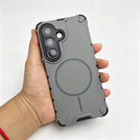 Coques tendance S26 Ultra 2026, Étui de téléphone portable magnétique antichoc à texture mate et design professionnel pour Samsung S26 S25 S24 S23 Plus