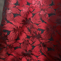 Modisches Neues Design Polyester Schwarzer Damast Stoff Brokat Einzigartige und Luxuriöse Designs Beste Qualität 100% Jacquard JS-1804F