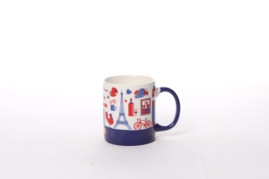 Ensemble de tasses de voyage personnalisées <span class=keywords><strong>en</strong></span> porcelaine fine de <span class=keywords><strong>Paris</strong></span> avec couvercle et poignée, cadeaux souvenirs de la ville, compatibles micro-ondes, réutilisables, tourisme français - Product Image 3