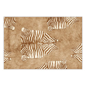 Alfombra moderna con estampado de leopardo, rectangular, imitación de cachemira, antideslizante, para sala de estar, dormitorio, decoración del hogar - Product Image 2