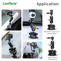Support de caméra flexible en alliage d'aluminium avec ventouse pour pare-brise de voiture, idéal pour les vlogs et la prise de vue vidéo