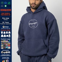 Sweat à capuche personnalisé JL627C pour homme, 400 g/m², gris, coupe ample, 100 % coton, poche à rabat, impression sérigraphique, molleton français, sweats à capuche surdimensionnés