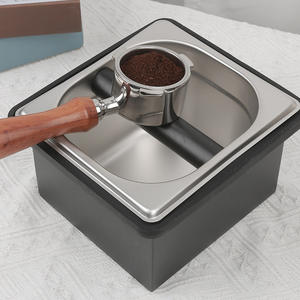 Boîte à café robuste antidérapante, construction durable, outil à thé portable carré avec passoire à café à nettoyage rapide - Product Image 2