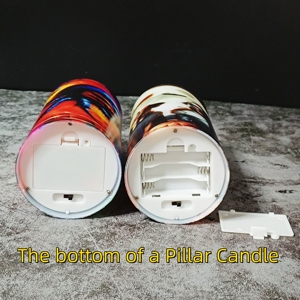 Vela LED de Halloween Trio Brujería Bruja Hechizos mágicos Pilares de calabaza con control remoto Vela sin llama con pilas - Product Image 5