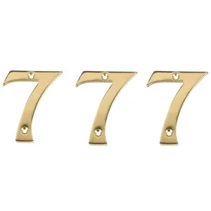 Decorative 3 Inch Height Brass House Number